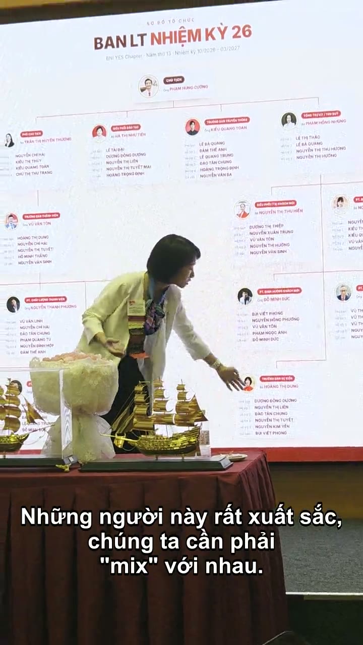 Alma Mai Nguyễn giảng cho ban lãnh đạo BNI YES