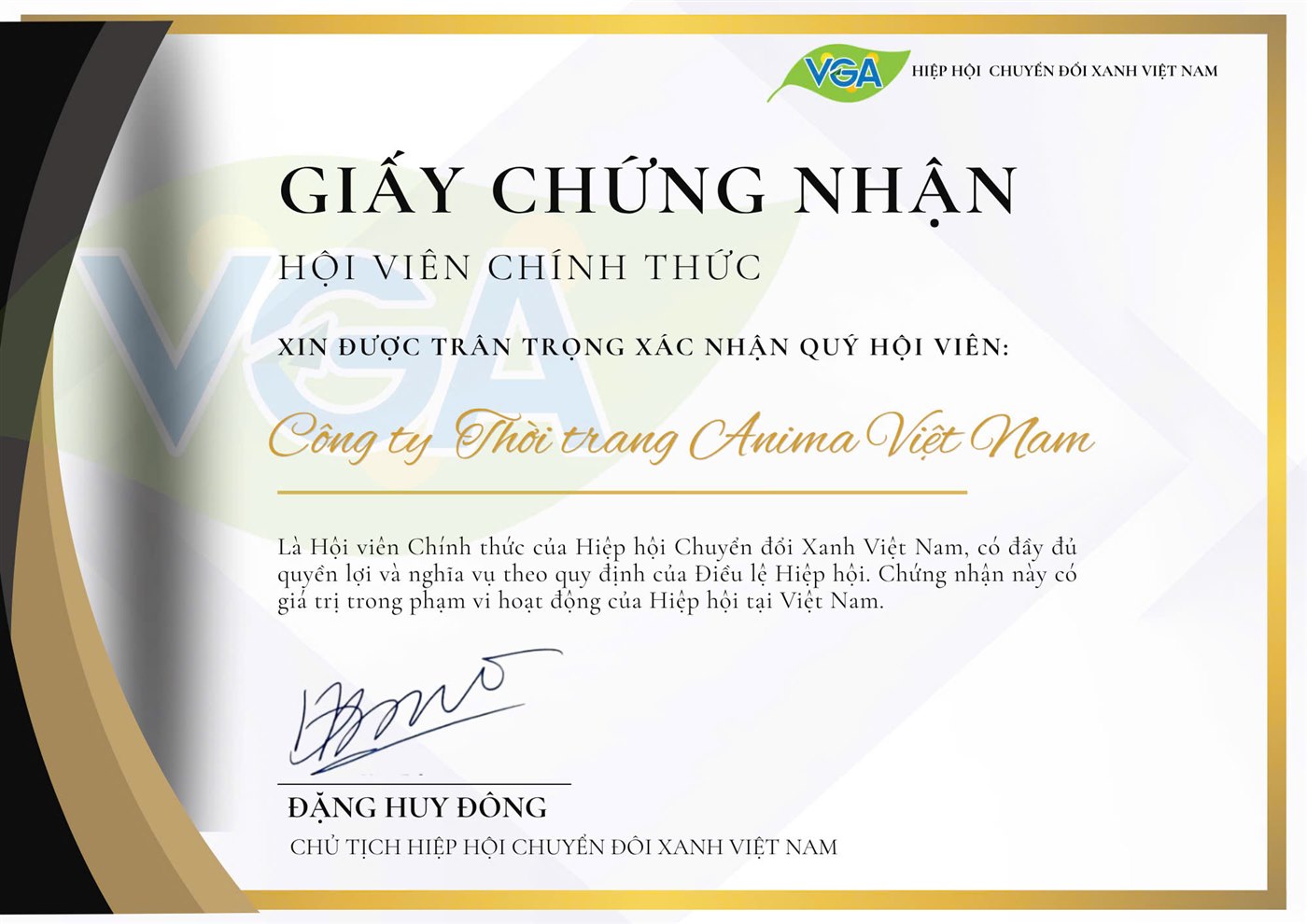 Chứng nhận VGA — đồng phục bền vững cho doanh nghiệp, bước chuyển đổi xanh
