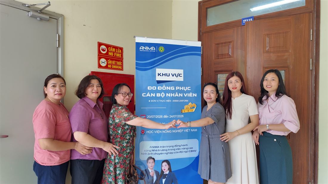 ANIMA đo đồng phục cho cán bộ nhân viên Học viện Nông nghiệp Việt Nam — khu vực đo đồng phục đặt tại trường