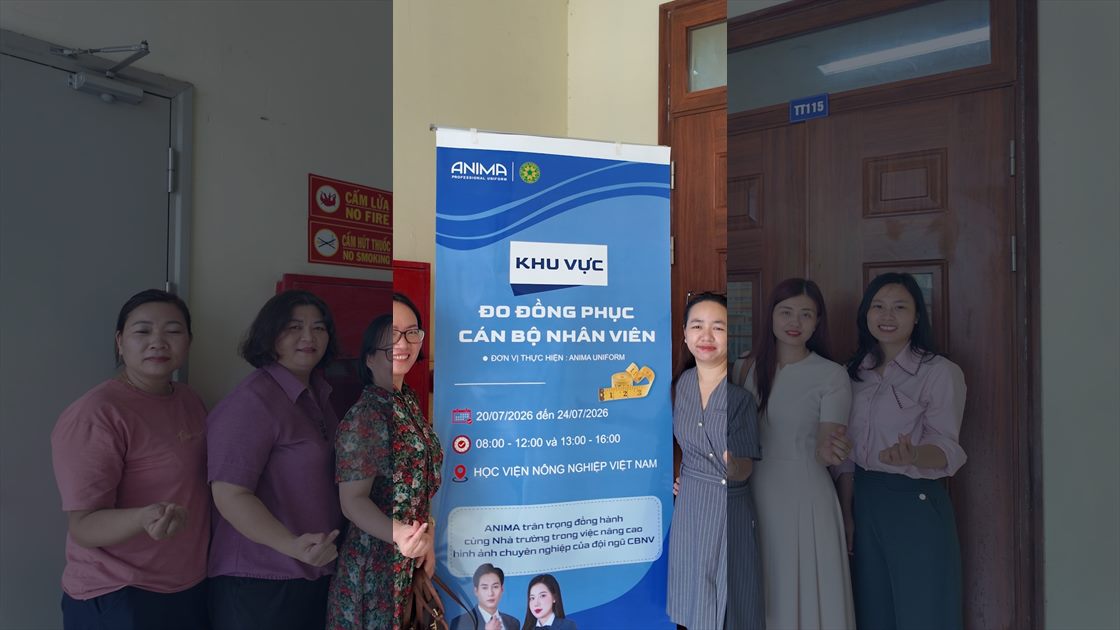 Khu vực đo đồng phục cho thầy cô giáo tại trường do ANIMA thực hiện