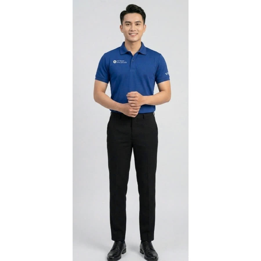 VIB — Polo xanh dương — mẫu thiết kế đồng phục ngân hàng ANIMA