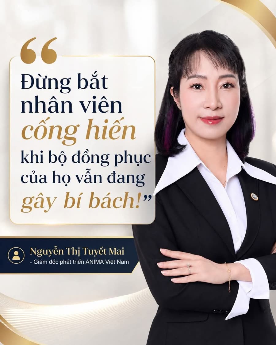 Nguyễn Thị Tuyết Mai: Đừng bắt nhân viên cống hiến khi bộ đồng phục của họ vẫn đang gây bí bách — chọn vải may đồng phục công sở thoáng